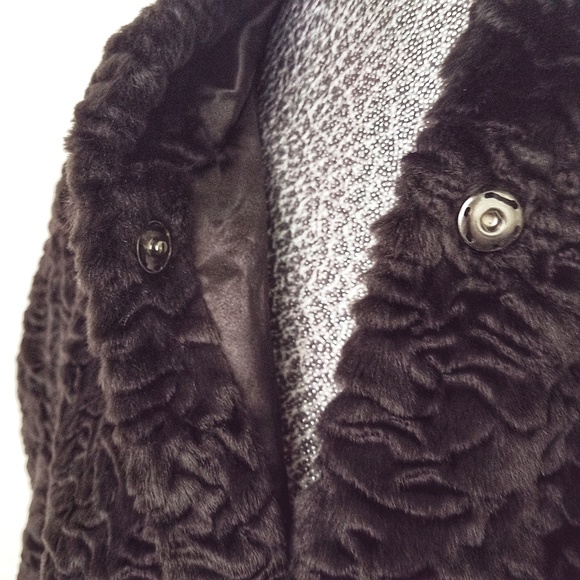Koan Outerwear Jacquard Faux Fur Coat/Jacket SzXL - Picture 5 of 8